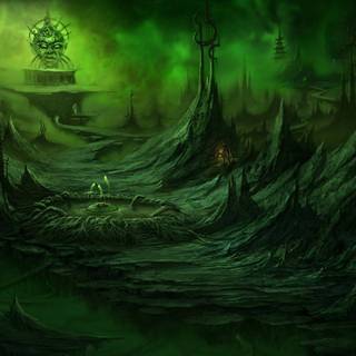 Fantasy green wallpaper