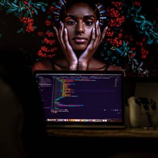 Coder girl wallpaper