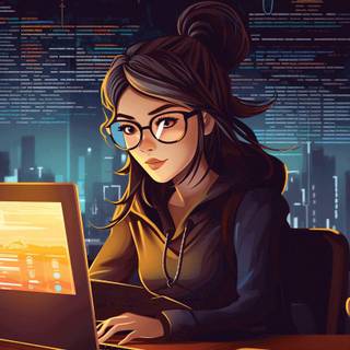 Coder girl wallpaper