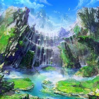 Fantasy green wallpaper