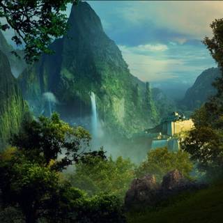 Fantasy green wallpaper