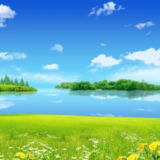 Fantasy green wallpaper