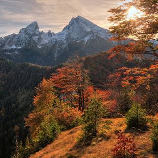 Autumn mountain HD wallpaper