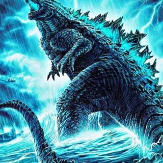 Godzilla blue wallpaper