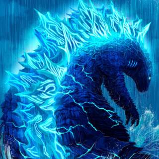 Godzilla blue wallpaper