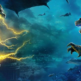 Godzilla blue wallpaper