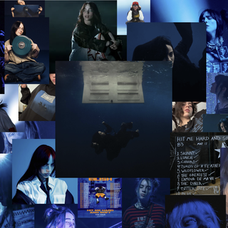 Billie Eilish blue desktop wallpaper