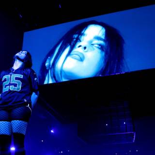 Billie Eilish blue desktop wallpaper