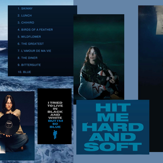 Billie Eilish blue desktop wallpaper