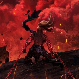 Dark anime aesthetic PS5 wallpaper