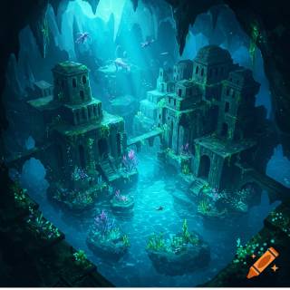Minecraft underwater wallpaper