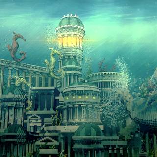 Minecraft underwater wallpaper