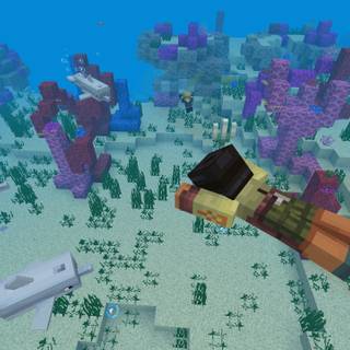 Minecraft underwater wallpaper