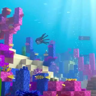 Minecraft underwater wallpaper