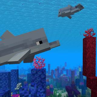Minecraft underwater wallpaper