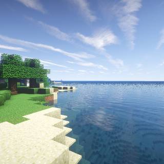 Minecraft underwater wallpaper
