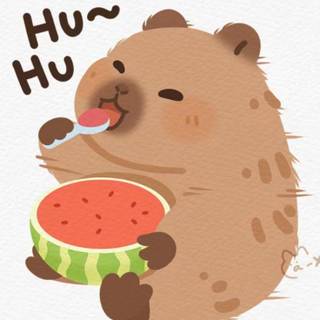 Kawaii capybara wallpaper