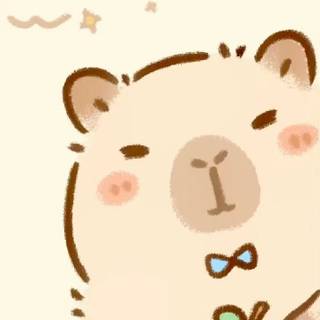 Kawaii capybara wallpaper