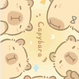 Kawaii capybara wallpaper