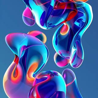 Liquid glass wallpaper