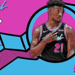 Pink blue basketball desktop wallpaper