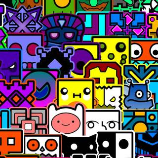 Geometry Dash iPhone wallpaper