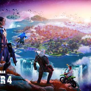 Fortnite covers PS5 wallpaper