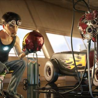 Tony Stark workshop 4k wallpaper