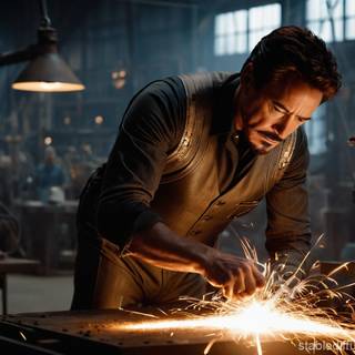 Tony Stark workshop 4k wallpaper