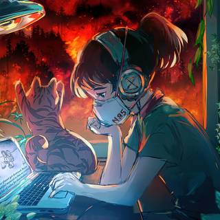 Laptop cute 4k wallpaper