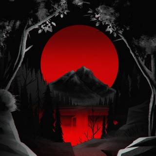 Red black anime phone wallpaper