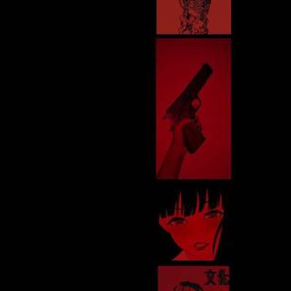 Red and black anime phone wallpaper