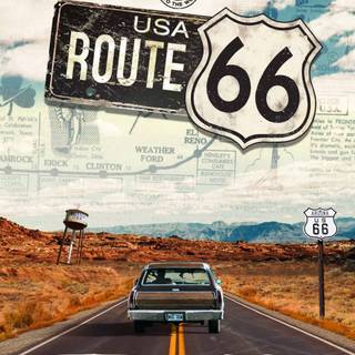 Route 66 iPhone wallpaper