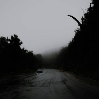 Rain road mobile wallpaper