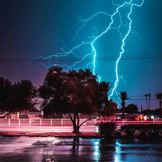 Rain road mobile wallpaper