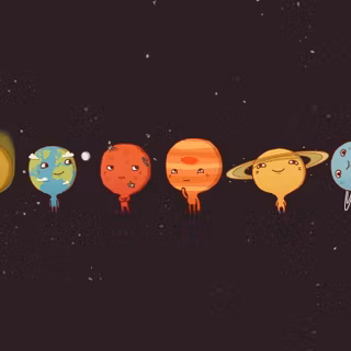 Cute space desktop wallpaper