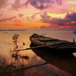 Summer boat lake 2560x1600 wallpaper