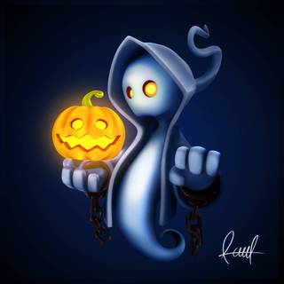 Halloween pumpkin ghost wallpaper