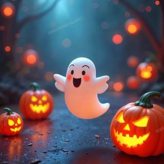 Halloween pumpkin ghost wallpaper