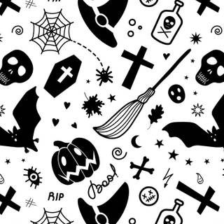 Halloween vector pattern wallpaper