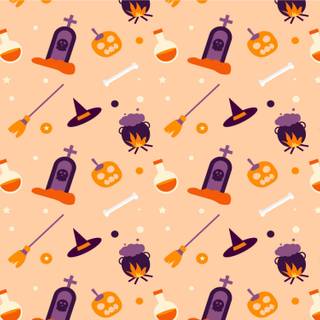 Halloween vector pattern wallpaper