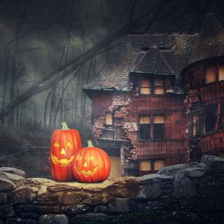 Halloween pumpkin ghost wallpaper