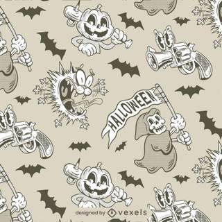 Halloween vector pattern wallpaper