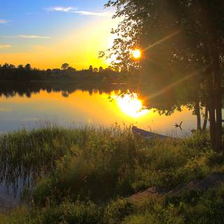 Summer boat lake 2560x1600 wallpaper