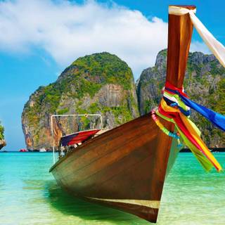 Summer boat lake 2560x1600 wallpaper