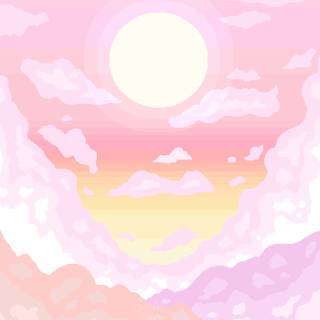 Pixel art pink wallpaper