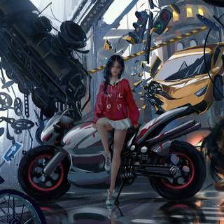 Anime moto wallpaper