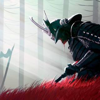Animated samurai wallpaper