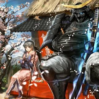 Animated samurai wallpaper