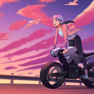 Anime moto wallpaper